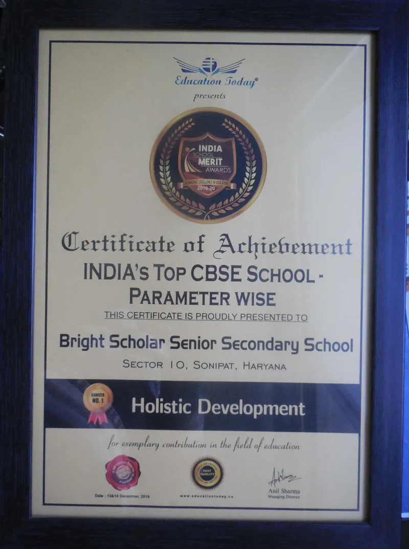 The Education Today certificate for holistic development