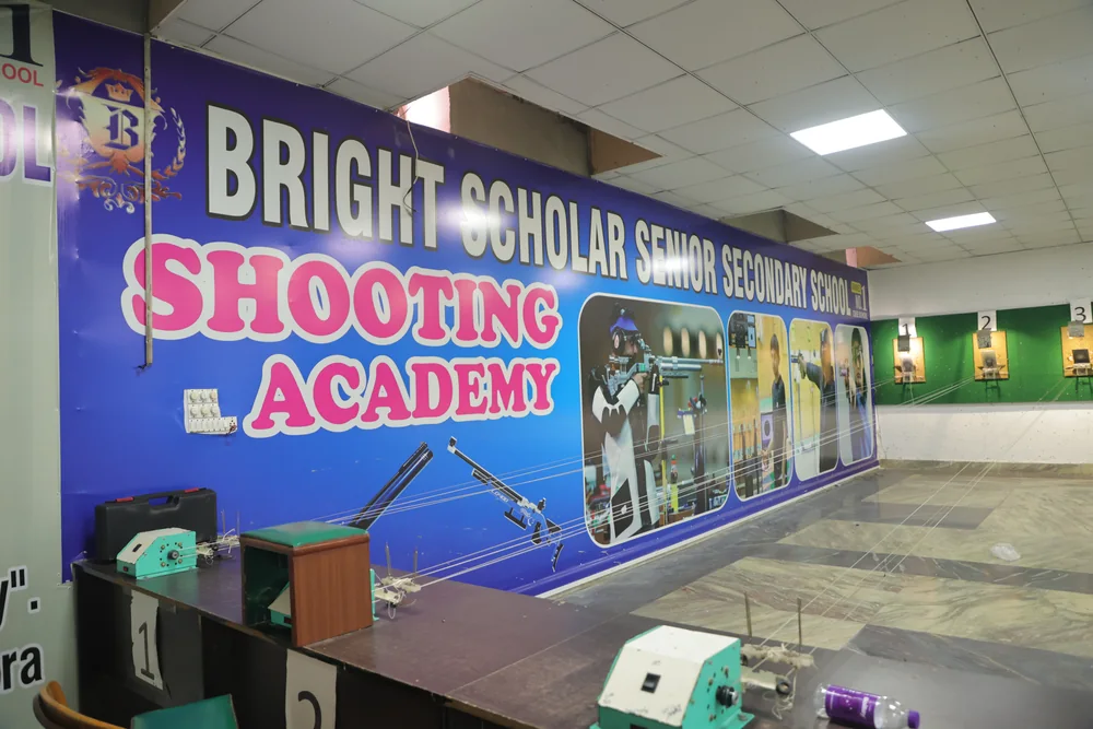 The shooting academy range, its numbered firing points and targets