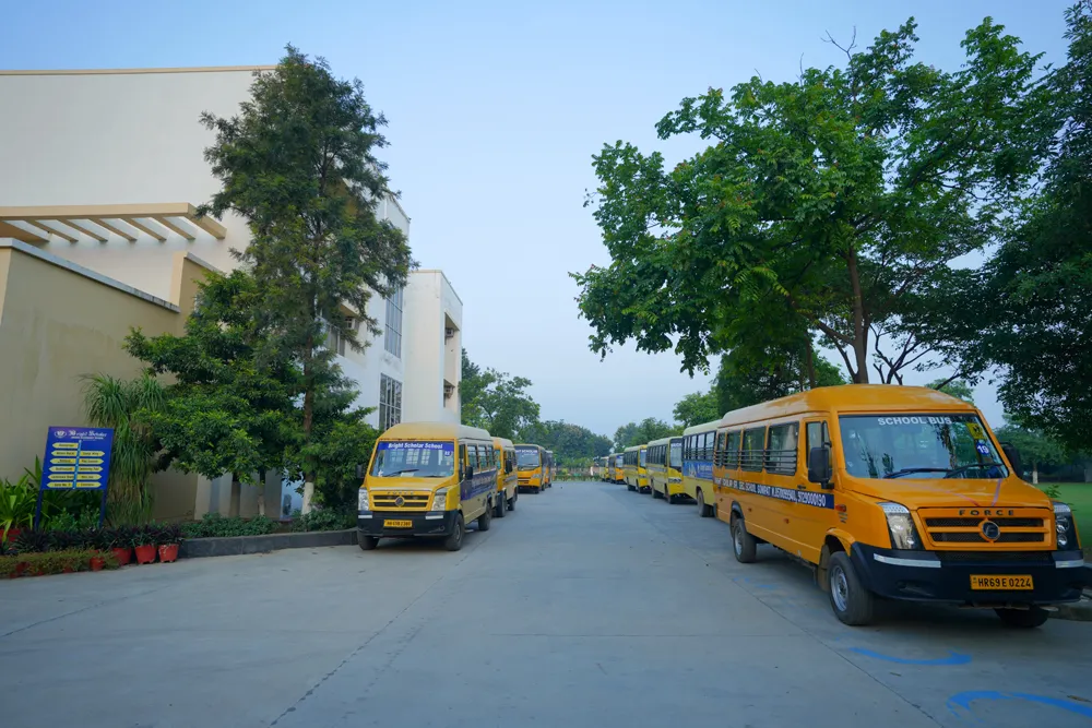 Bright Scholar school buses on the campus
