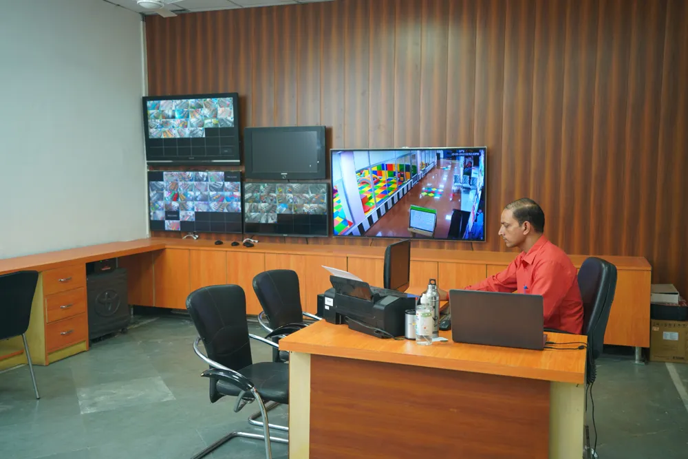 The CCTV monitoring room