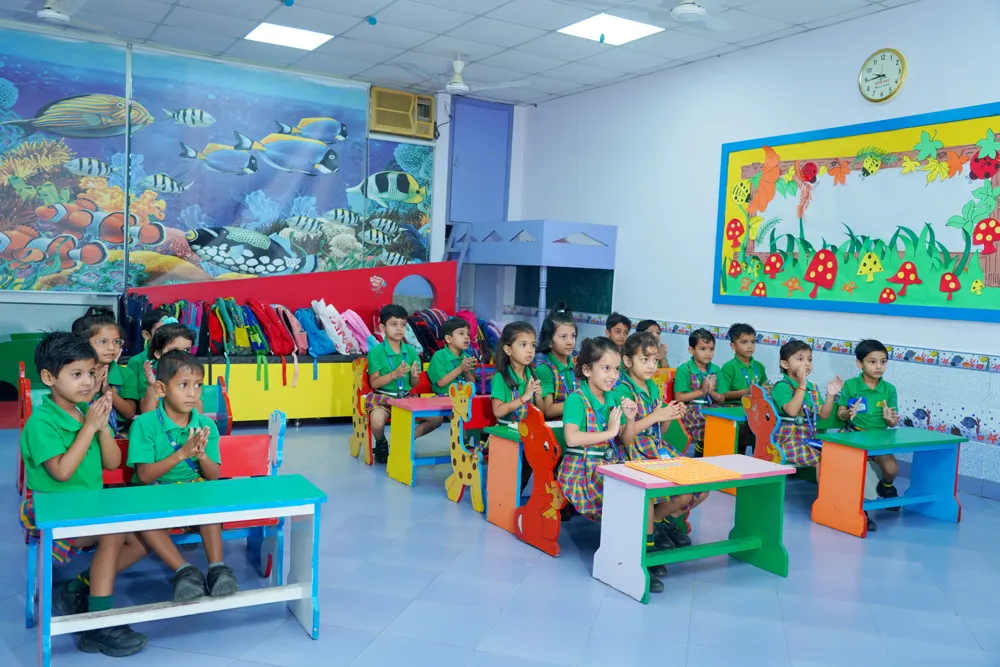 Pre-primary learners at their desks